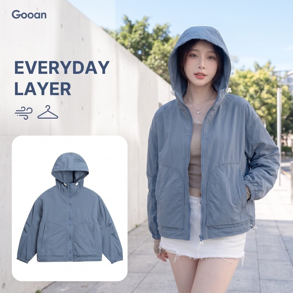 Áo khoác gió Cobra unisex cho cặp đôi, thoải mái, chống nắng lý tưởng cho chuyến nghỉ dưỡng biển.