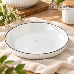 [ BepNhaRi ] Bộ Bát Đĩa Gốm Sứ Trắng Viền Đen ( Đĩa Vuông ) - SỰ KẾT HỢP HOÀN HẢO GIỮA SANG TRỌNG VÀ TINH TẾ 9