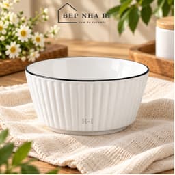[ BepNhaRi ] Bộ Bát Đĩa Gốm Sứ Trắng Viền Đen ( Đĩa Vuông ) - SỰ KẾT HỢP HOÀN HẢO GIỮA SANG TRỌNG VÀ TINH TẾ 5