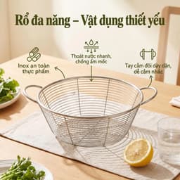 Rổ lưới inox 304 cao cấp đa năng đựng trái cây, củ quả 2