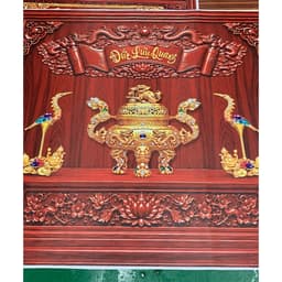 Tranh Dán Tường Bàn Thờ Trang Nghiêm Dễ Dán - Vải lụa canvas kim tuyến(Tặng keo dán hướng dẫn dán) 5