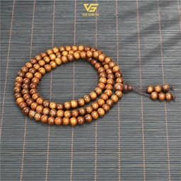 Vòng 108 Hạt Gỗ Bách Xanh 108 Hạt 6/7/8mm - Chuỗi Tràng Đeo Tay, Đeo Cổ, Niệm Phật cho Nam và Nữ | Vua Vòng Gỗ 8