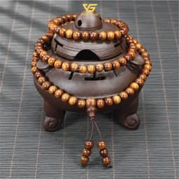 Vòng 108 Hạt Gỗ Bách Xanh 108 Hạt 6/7/8mm - Chuỗi Tràng Đeo Tay, Đeo Cổ, Niệm Phật cho Nam và Nữ | Vua Vòng Gỗ 7