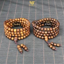 Vòng 108 Hạt Gỗ Bách Xanh 108 Hạt 6/7/8mm - Chuỗi Tràng Đeo Tay, Đeo Cổ, Niệm Phật cho Nam và Nữ | Vua Vòng Gỗ 2