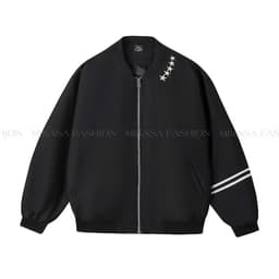 Áo khoác gió bomber viền cổ sao tay kẻ sọc nổi bật thời trang hàn quốc 4