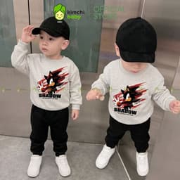 [10-29kg] Bộ Dài Tay Vải Nỉ 2 Da Cao Cấp Cho Bé Trai Dày Mịn Ấm KIMCHIBABY In Khủng Long, Bộ Cho Bé Mặc Thu Đông BN602 3