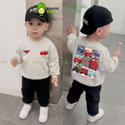 [10-29kg] Bộ Dài Tay Vải Nỉ 2 Da Cao Cấp Cho Bé Trai Dày Mịn Ấm KIMCHIBABY In Khủng Long, Bộ Cho Bé Mặc Thu Đông BN602 6