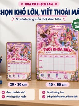 [Tặng 2 bút viết bảng] Bảng Thời Khóa Biểu Cho Bé Viết Xóa Tái Sử Dụng, Lịch Học Tuần Học Sinh 10