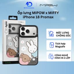 Ốp lưng Magsafe MIPOW x MIFFY iPhone 18 Promax, sạc từ tính, viền TPU cao cấp, chống va đập 1