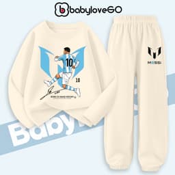 Bộ thu đông bé trai BabyloveGO, set quần áo đá bóng chất thun cotton dài tay cho bé 1-10 tuổi BD-M10 8