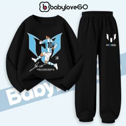 Bộ thu đông bé trai BabyloveGO, set quần áo đá bóng chất thun cotton dài tay cho bé 1-10 tuổi BD-M10 6