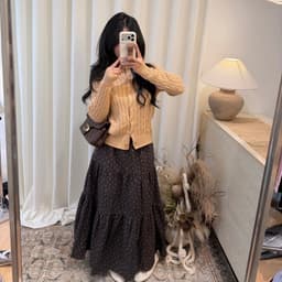 𝟏𝟒𝐚𝐦.𝐬𝐭𝐮𝐝𝐢𝐨 | Áo Khoác Cardigan Len Vặn Thừng Cổ Tròn Thêu Gấu Polo Phong Cách Hàn Quốc Thu Đông Aimée 8