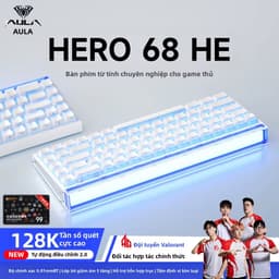 BÀN PHÍM RAPID TRIGGER HERO68 HE | 8K POLLING RATE | DẢI LED VIỀN SIÊU ĐẸP | LED RGB TỪNG PHÍM 5