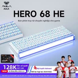 BÀN PHÍM RAPID TRIGGER HERO68 HE | 8K POLLING RATE | DẢI LED VIỀN SIÊU ĐẸP | LED RGB TỪNG PHÍM 8