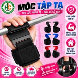Quấn Cổ Tay (3 Màu) Tập Xà Đơn Có Móc Thép , Găng Tay Có Móc Thép Nâng Tạ 1