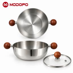 MODOFO Nồi Inox 304 Mini 16cm - Nồi Nấu Mì, Luộc Trứng, Nấu Cháo, Nồi Nhỏ 1 Người Dùng 6