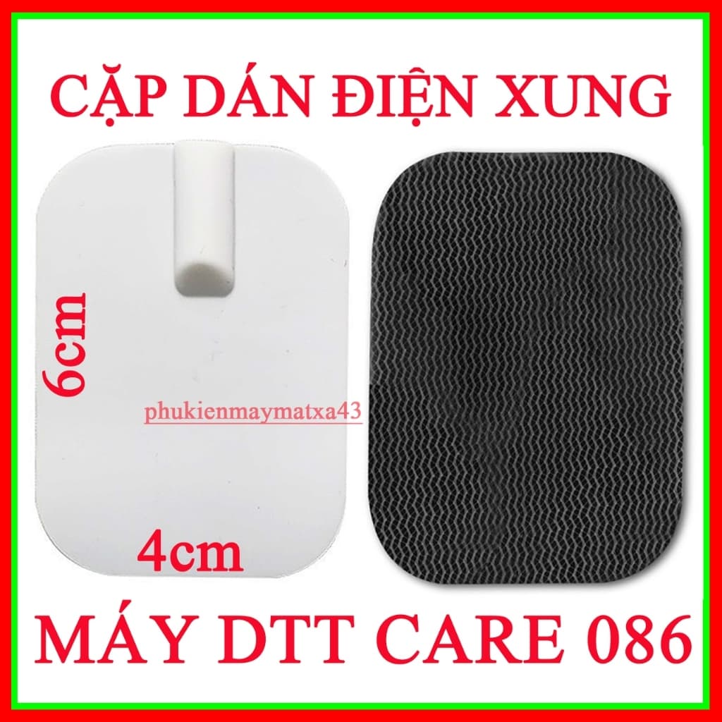 Cặp miếng dán điện xung dẻo dùng cho máy đa năng Đại Thần Thông DTT Care 086, 4cm x 6cm, loại dày tốt 2026