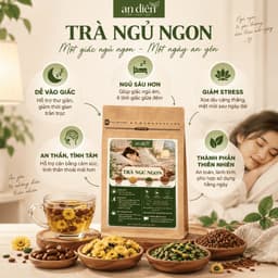 Trà ngủ ngon, trà tâm sen gạo lứt, trà tim sen hỗ trợ an thần, ngủ ngon, sâu giấc, hỗ trợ mất ngủ, thanh nhiệt 3
