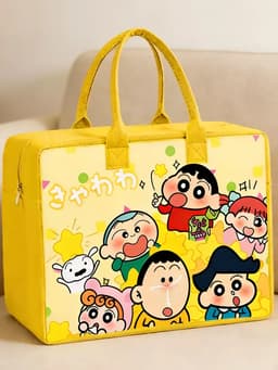 Túi xách vải nỉ mềm nhẹ du lịch, túi đựng đồ đa năng họa tiết xinh 2