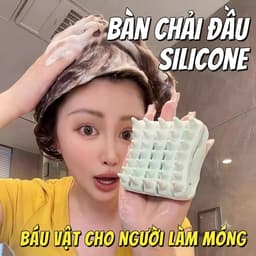 Lược Gội Đầu Silicone Mềm Massage Đầu Giảm Gầu Ngứa Rụng Tóc Cầm Tay Tiện Lợi 3