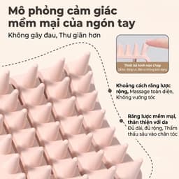 Lược Gội Đầu Silicone Mềm Massage Đầu Giảm Gầu Ngứa Rụng Tóc Cầm Tay Tiện Lợi 6