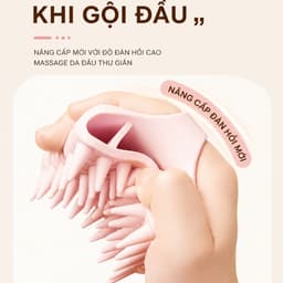 Lược Gội Đầu Silicone Mềm Massage Đầu Giảm Gầu Ngứa Rụng Tóc Cầm Tay Tiện Lợi 7