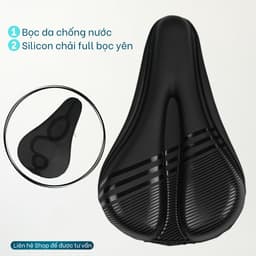 COMBO Bọc Yên Xe Đạp Da, Đèn Còi Xe Đạp 06 Sịn, Đèn Hậu Xe Đạp 04 - CBX1 3
