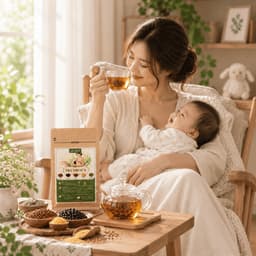 Trà lợi sữa cho mẹ sau sinh An Diên, trà gạo lứt đậu đen mix hỗ trợ sữa về nhanh sau 24h, mát gan thanh nhiệt 8