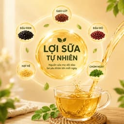 Trà lợi sữa cho mẹ sau sinh An Diên, trà gạo lứt đậu đen mix hỗ trợ sữa về nhanh sau 24h, mát gan thanh nhiệt 5