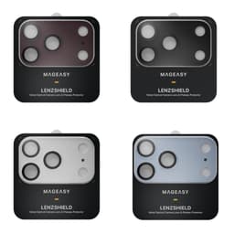 Miếng Dán Lens Camera iPhone 18 Pro Max / 18 Pro, MAGEASY LenzShield, Khung Hợp Kim Nhôm, Kính High-Alumina 9H, Phủ AR 7
