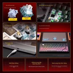 Bàn Phím Cơ Không Dây LEOBOG HI75C PRO Có Bluetooth, Khung nhôm,Núm Xoay Chỉnh Âm Lượng, Dùng Cho PC Laptop, Văn phòng 2