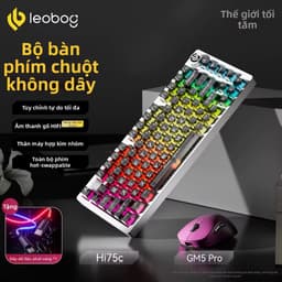 Bàn Phím Cơ Không Dây LEOBOG HI75C PRO Có Bluetooth, Khung nhôm,Núm Xoay Chỉnh Âm Lượng, Dùng Cho PC Laptop, Văn phòng 4