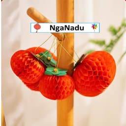 Sét 10 / 5 Đèn Lồng QUẢ HỒNG nhỏ mini Trang Trí Trung Thu,trường học,nhà cửa nhà hàng,quán cà phê,treo cành mai,cành đào 8