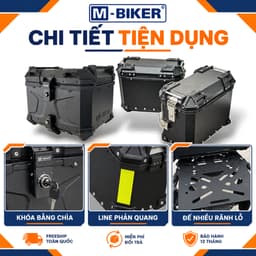 Thùng Nhôm Xe Máy M-Biker, Thùng Top 28L 36L 45L, Cặp Thùng Hông 16L 26L 28L 38L 2