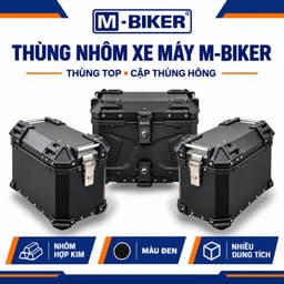 Thùng Nhôm Xe Máy M-Biker, Thùng Top 28L 36L 45L, Cặp Thùng Hông 16L 26L 28L 38L 1