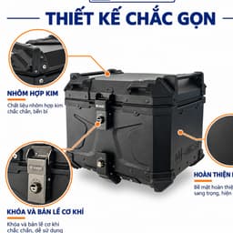 Thùng Nhôm Xe Máy M-Biker, Thùng Top 28L 36L 45L, Cặp Thùng Hông 16L 26L 28L 38L 4