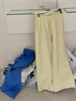 ENEN Quần Nỉ Nữ Ống Đứng Cạp Thấp Basic Dễ Phối Đồ, Phong Cách Thể Thao Casual Năng Động 10901 5