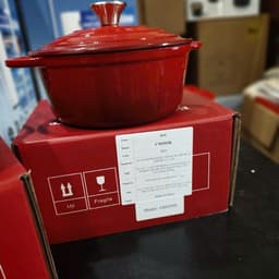 Nồi Gang Đúc CHARMER Tráng Men Size 20, 22, 24 26cm – Nồi Hầm, Kho Cá, Nấu Canh Giữ Nhiệt Lâu, Phù Hợp Mọi Loại Bếp 3