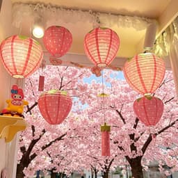 [ĐÈN GIẤY] Đèn lồng Trung Thu hình TRÁI CÂY-CON CÁ-DÂU TÂY độc đáo trang trí sinh nhật,decor lớp học mầm non lễ hội chợ 5