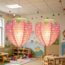 [ĐÈN GIẤY] Đèn lồng Trung Thu hình TRÁI CÂY-CON CÁ-DÂU TÂY độc đáo trang trí sinh nhật,decor lớp học mầm non lễ hội chợ 6