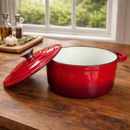 Nồi Gang Đúc CHARMER Tráng Men Size 20, 22, 24 26cm – Nồi Hầm, Kho Cá, Nấu Canh Giữ Nhiệt Lâu, Phù Hợp Mọi Loại Bếp 4