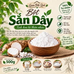 Bột Sắn Dây Nguyên Chất Gian Bếp Quê 500g - Không Phụ Gia, Hương Vị Tự Nhiên Thơm Ngon! 2