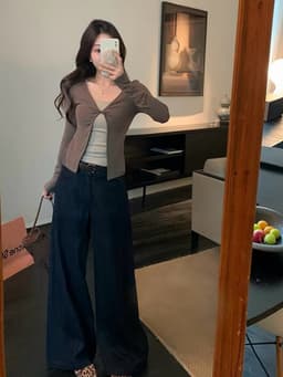 ENEN Áo Thun Nữ Tay Dài Layer 2 Lớp Vặn Xoắn, Form Ôm Tôn Dáng Thon Gọn Phong Cách Hàn Quốc 11117 8