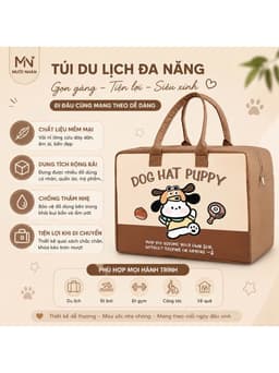 Túi xách vải nỉ mềm nhẹ du lịch, túi đựng đồ đa năng họa tiết xinh 8