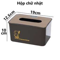 Set 4 Hộp đựng giấy để bàn HOKORI nhựa VIỆT NHẬT cao cấp -  Đựng giấy ăn, vệ sinh, khẩu trang 2738/9 4