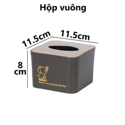 Set 4 Hộp đựng giấy để bàn HOKORI nhựa VIỆT NHẬT cao cấp -  Đựng giấy ăn, vệ sinh, khẩu trang 2738/9 3