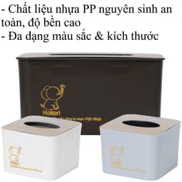 Set 4 Hộp đựng giấy để bàn HOKORI nhựa VIỆT NHẬT cao cấp -  Đựng giấy ăn, vệ sinh, khẩu trang 2738/9 2