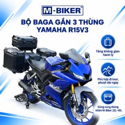 Bộ Baga Gắn 3 Thùng Yamaha R15V3 M-Biker, Baga Sau Và Baga Hông Lắp Theo Xe 2