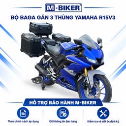 Bộ Baga Gắn 3 Thùng Yamaha R15V3 M-Biker, Baga Sau Và Baga Hông Lắp Theo Xe 6