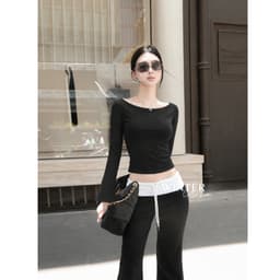 [ MỞ BÁN ]  Áo Thun Nữ Tay Dài Ống Loe Ôm Body Cổ Thuyền Chất Vải Mềm Mịn Co Giãn 4 Chiều Siêu Nhẹ Thoáng Mát BYJANE-710 6